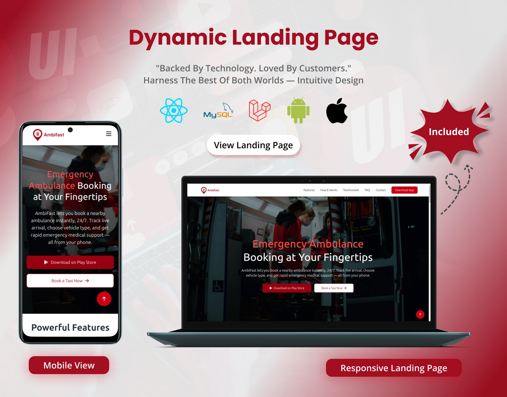 On Demand Online Ambulance/Taxi/Bike React Native Application